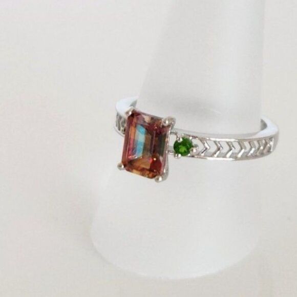 Twilight Topaz - Northern Lights Twilight Topaz Ring SIZE 9 - Picture 2 of 8